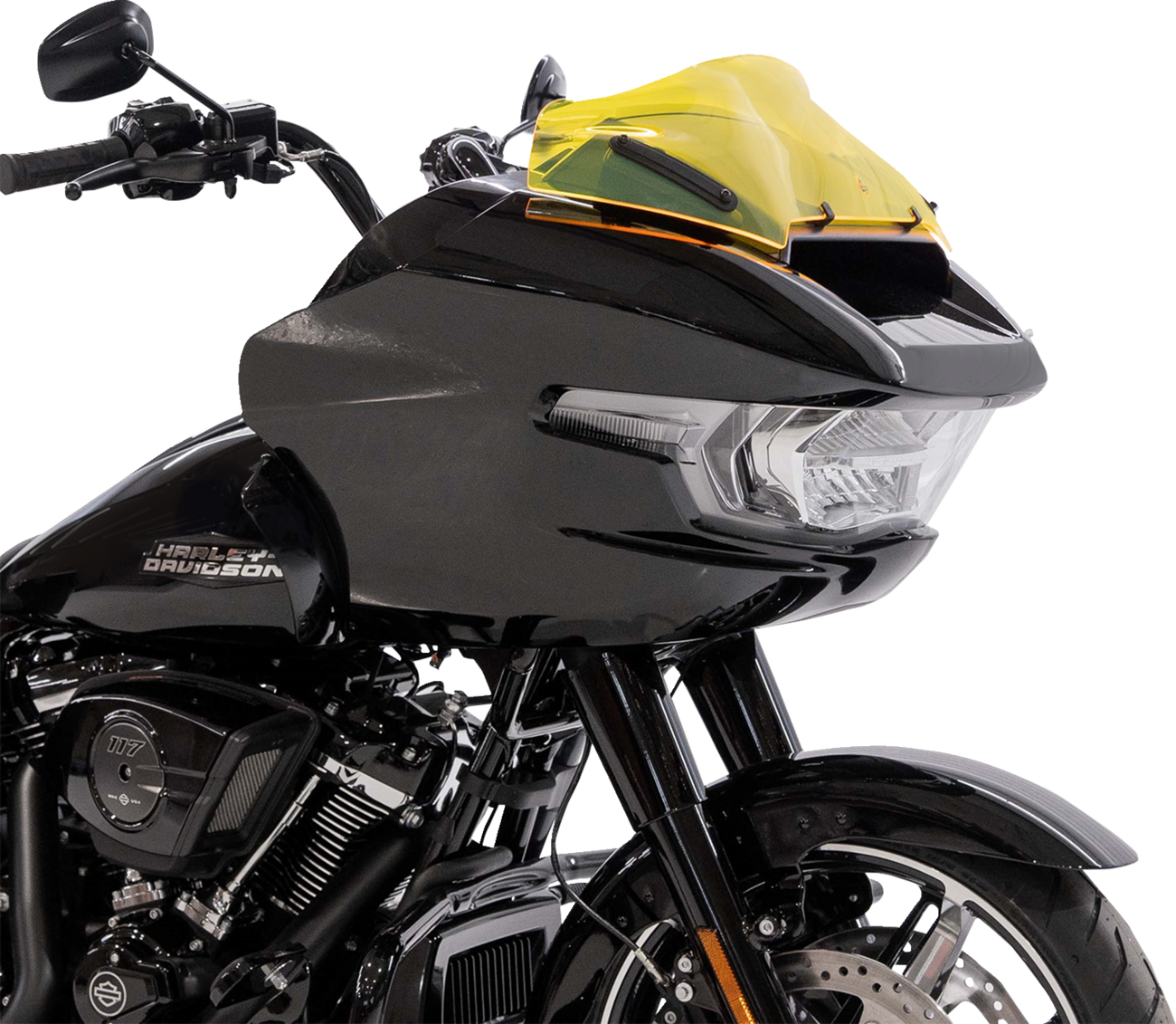 KLOCK WERKS Ice Flare® Windshield - 8" - Yellow Ice - '23-'25 FLTRX KWW-01-0752