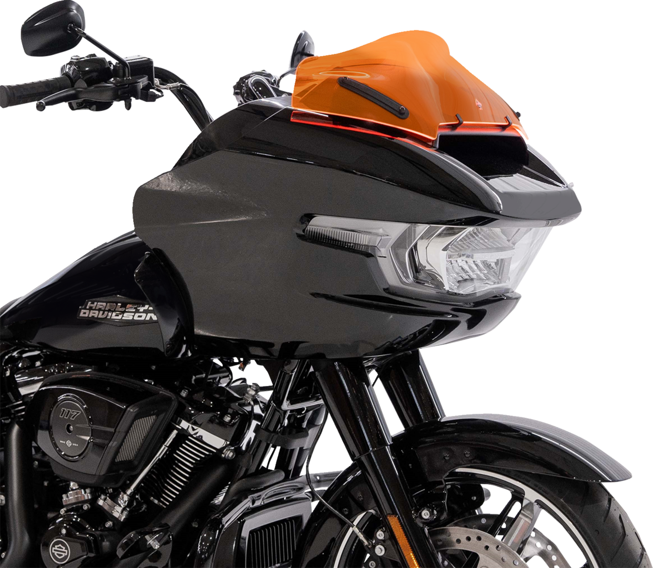 KLOCK WERKS Ice Flare® Windshield - 8" - Orange Ice - '23-'25 FLTRX KWW-01-0751
