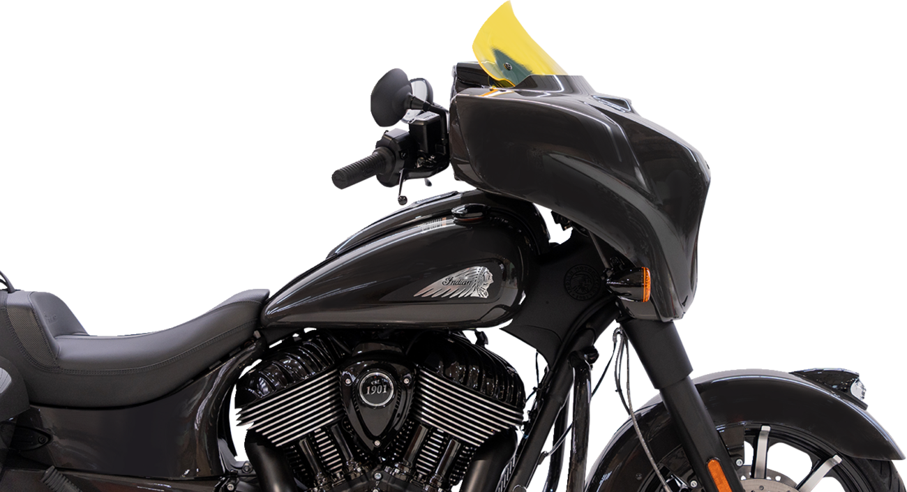 KLOCK WERKS Ice Flare® Windshield - 10" - Yellow Ice - '14-'26 Indian KWW-04-0633