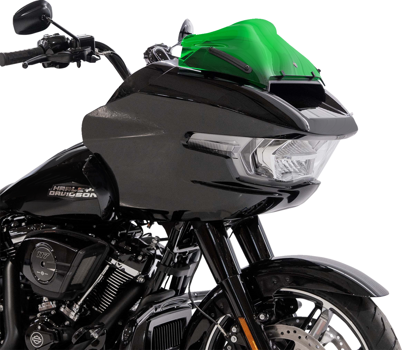 KLOCK WERKS Kolor Flare® Windshield - 8" - Green - '23-'25 FLTRX KWW-01-0758