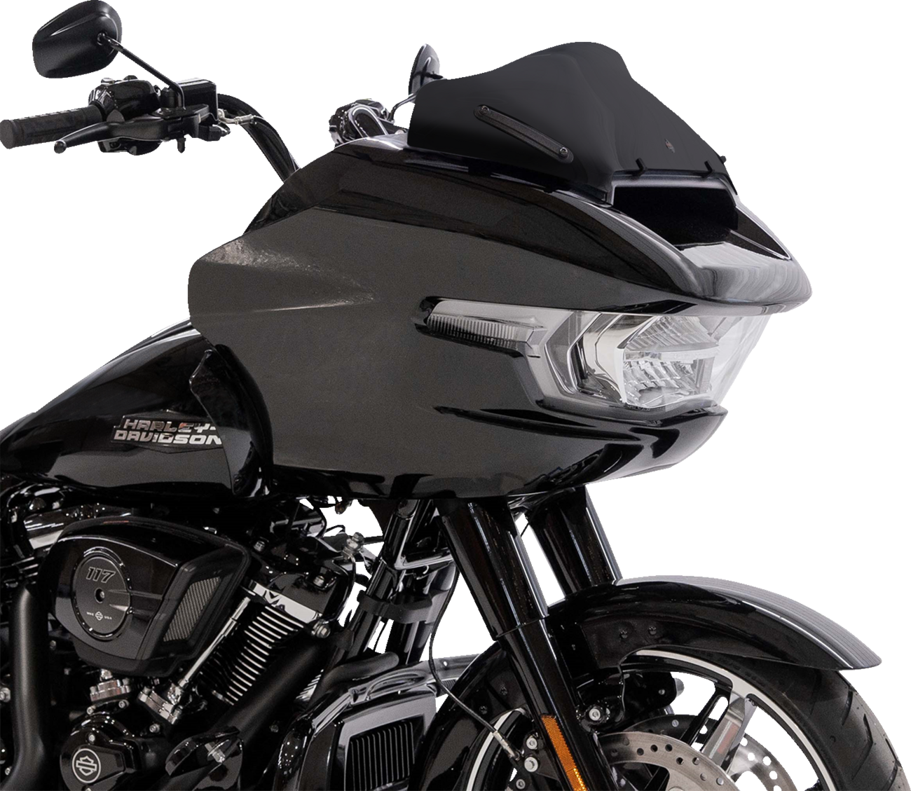 KLOCK WERKS Sport Flare® Windshield - 8" - Black - FLTR KWW-01-0708-B