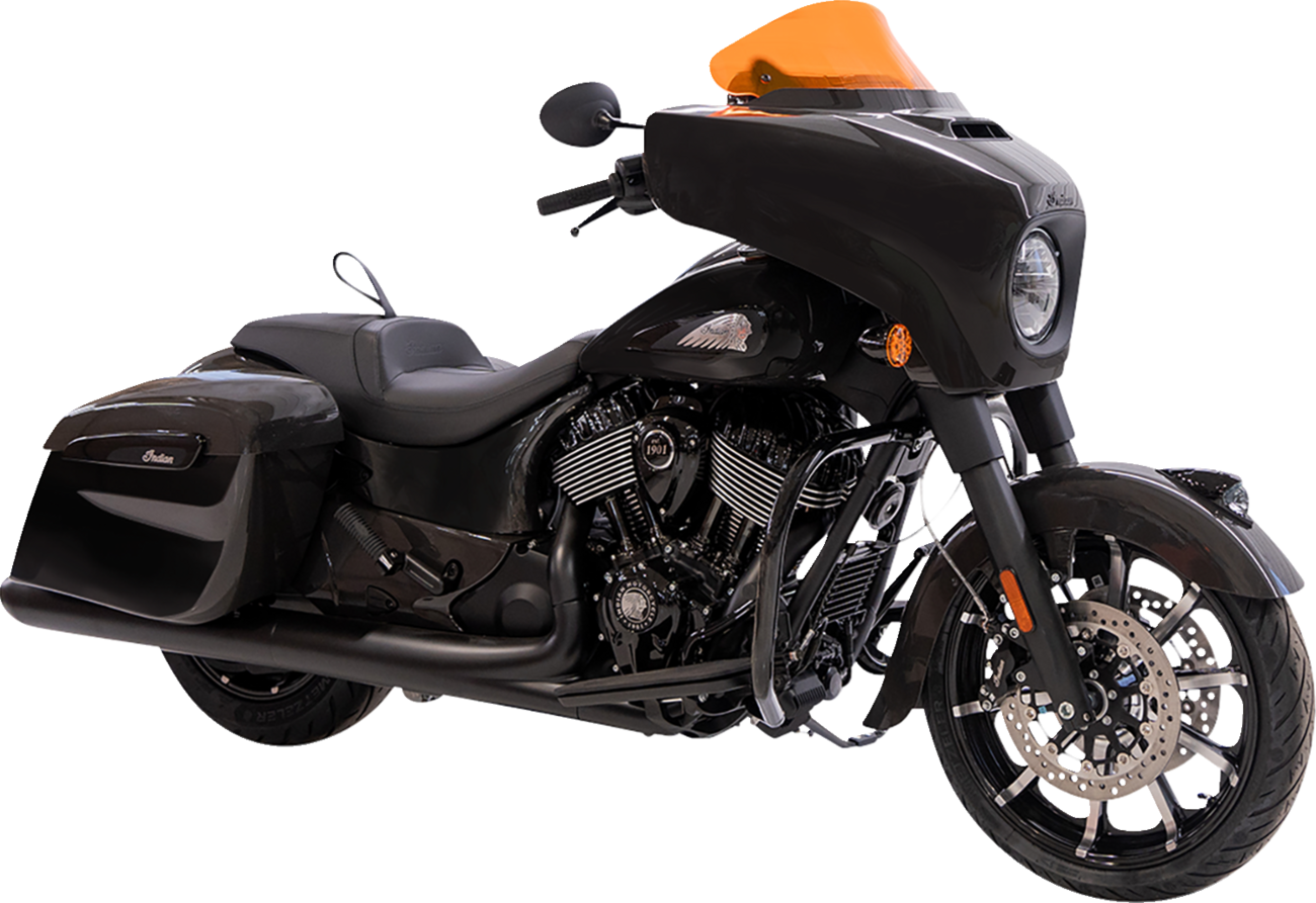 KLOCK WERKS Ice Flare® Windshield - 10" - Orange Ice - '14-'26 Indian KWW-04-0632