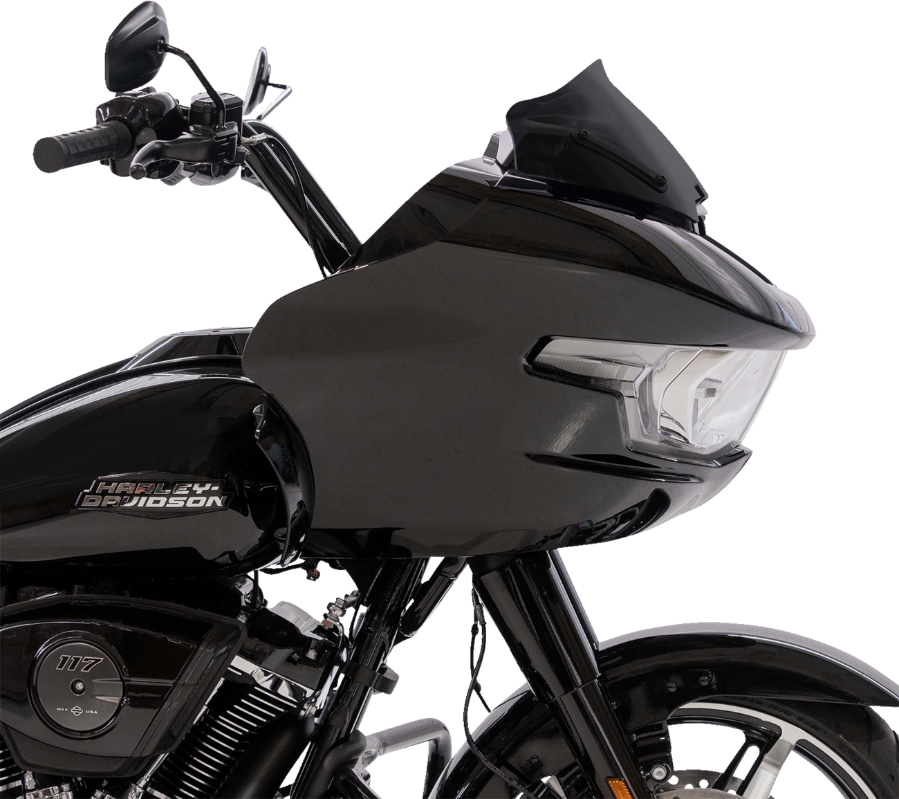 KLOCK WERKS Sport Flare® Windshield - 8" - Black - FLTR KWW-01-0708-B