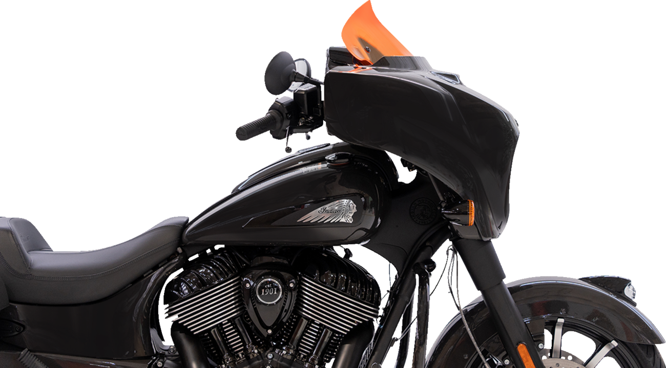 KLOCK WERKS Ice Flare® Windshield - 10" - Orange Ice - '14-'26 Indian KWW-04-0632