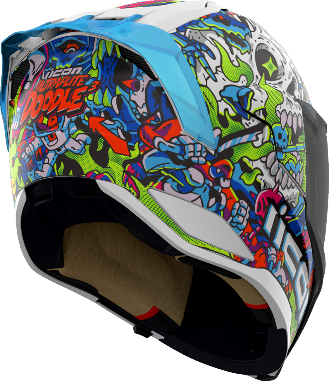 ICON Ultraflite Helmet - Doodle 3 - MIPS® - Blue - Small 0101-17979