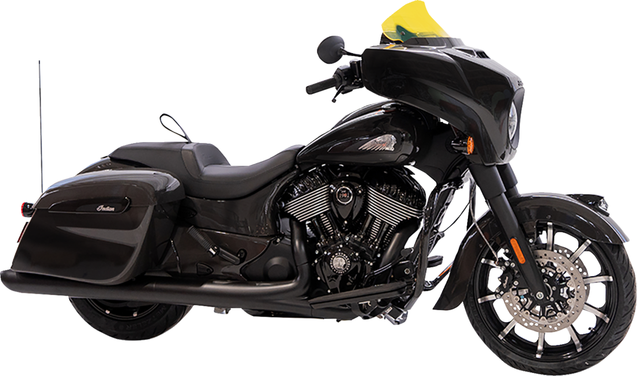KLOCK WERKS Ice Flare® Windshield - 10" - Yellow Ice - '14-'26 Indian KWW-04-0633