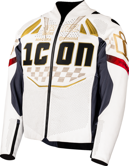 ICON Contra3™ Rizz Rizz Jacket - White - 2XL 2810-4304