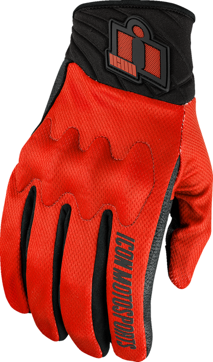 ICON Anthem3™ Gloves - Red - Large 3301-4871