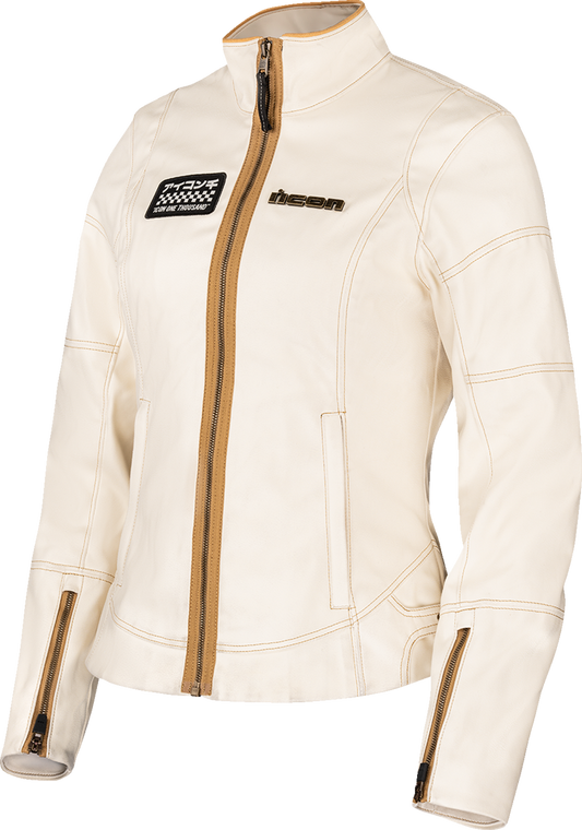 ICON Women's Tuscadero3™ Jacket - White - Large 2822-1778