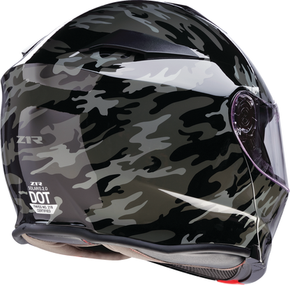 Z1R Solaris 2.0 Modular Helmet - Camo - Black/Gray - XS 0100-2607