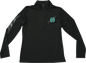 MOOSE OFFROAD Women's Flourish Script Quarter Zip Pullover - Black - Small 3051-1231