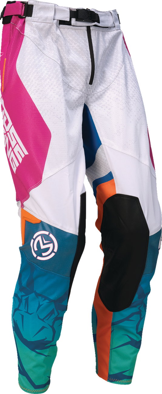 MOOSE OFFROAD Sahara Pants - Teal/Orange/Pink - US 30 Slim 2901-12071