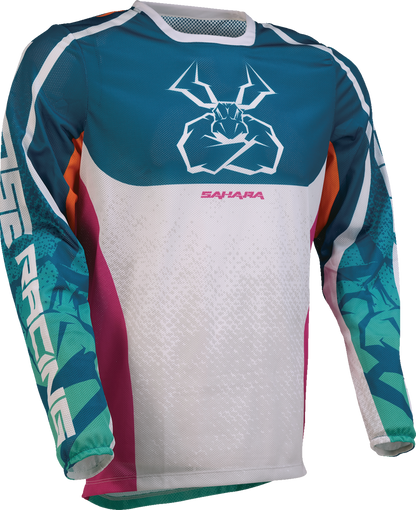 MOOSE OFFROAD Sahara Jersey - Teal/Orange/Pink - Large 2910-8341