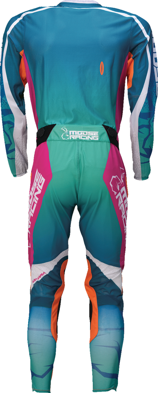 MOOSE OFFROAD Sahara Jersey - Teal/Orange/Pink - Large 2910-8341