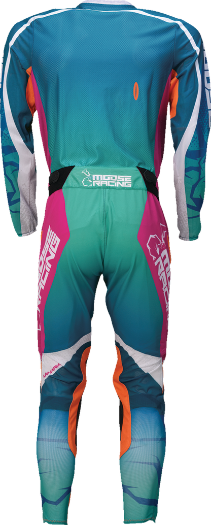 MOOSE OFFROAD Sahara Jersey - Teal/Orange/Pink - Large 2910-8341