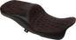 DRAG SPECIALTIES SEATS Extended Reach Freedom Seat - Vinyl - Double Diamond - Red Stitch - FLT/FLH '09-'25 4696D