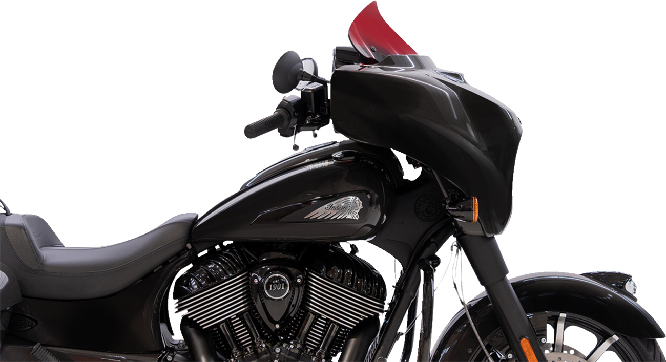 KLOCK WERKS Kolor Flare® Windshield - 10" - Red - '14-'26 Indian KWW-04-0636