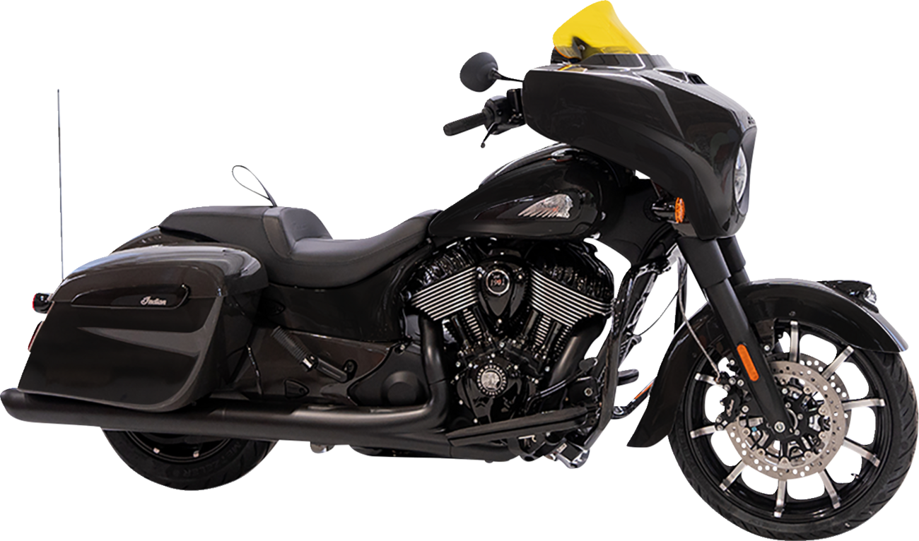 KLOCK WERKS Kolor Flare® Windshield - 10" - Yellow - '14-'26 Indian KWW-04-0638