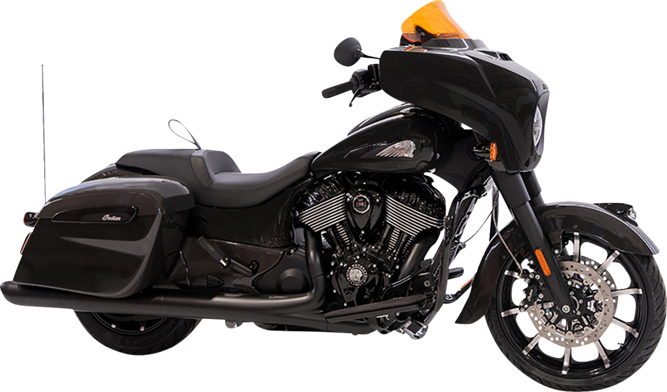 KLOCK WERKS Kolor Flare® Windshield - 10" - Orange - '14-'26 Indian KWW-04-0637