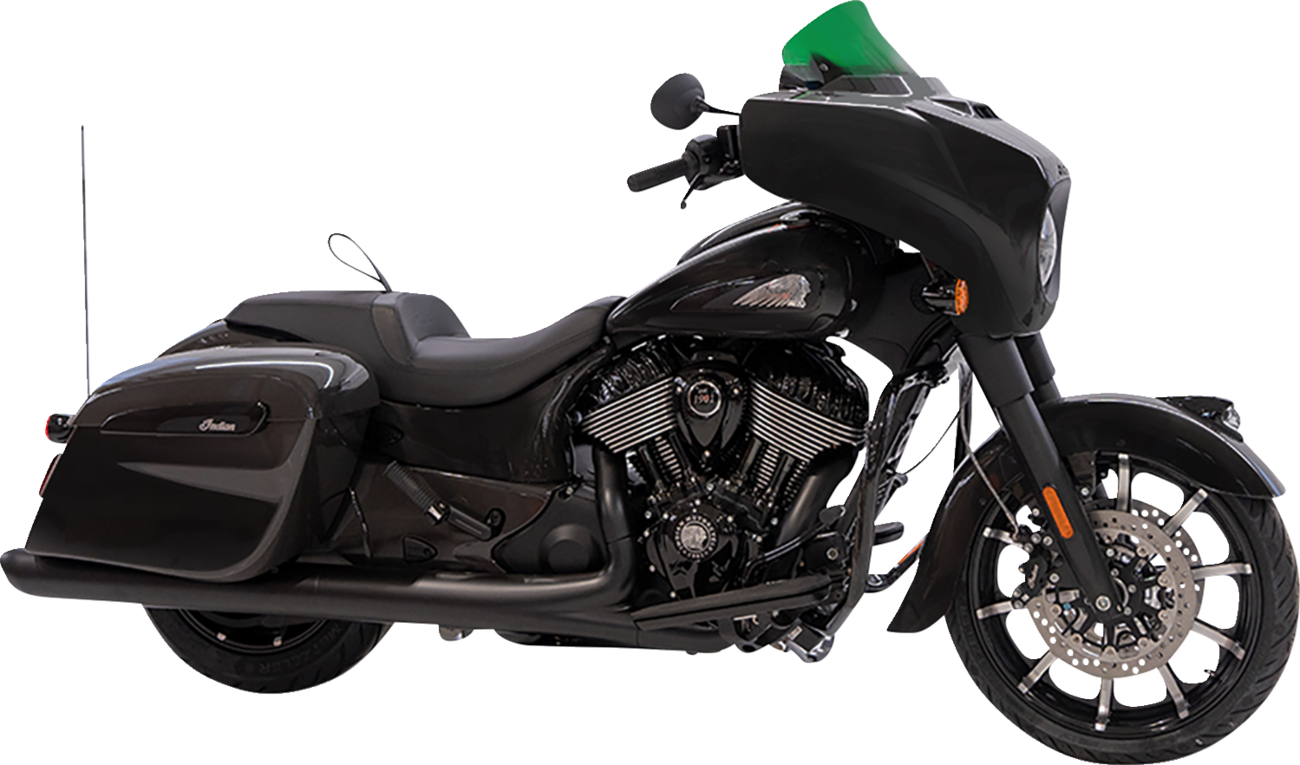 KLOCK WERKS Kolor Flare® Windshield - 10" - Green - '14-'26 Indian KWW-04-0639