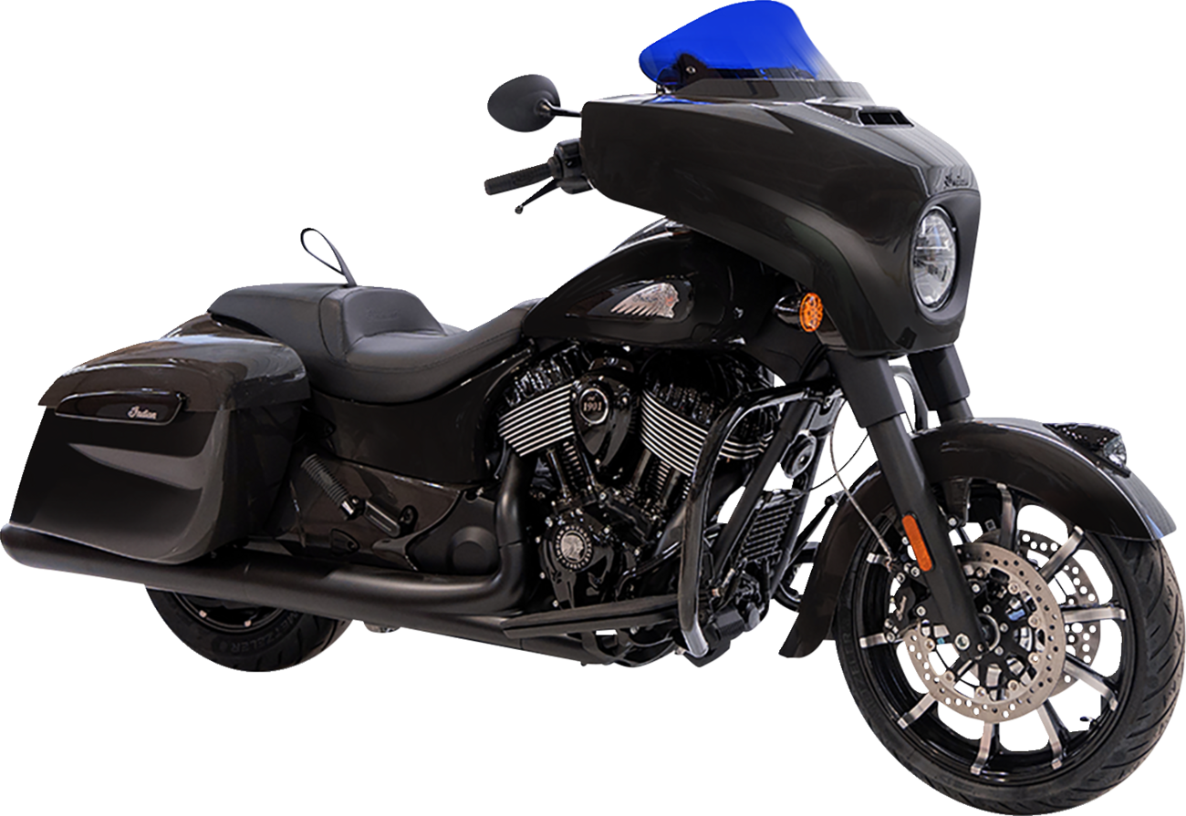 KLOCK WERKS Kolor Flare® Windshield - 10" - Blue - '14-'26 Indian KWW-04-0640