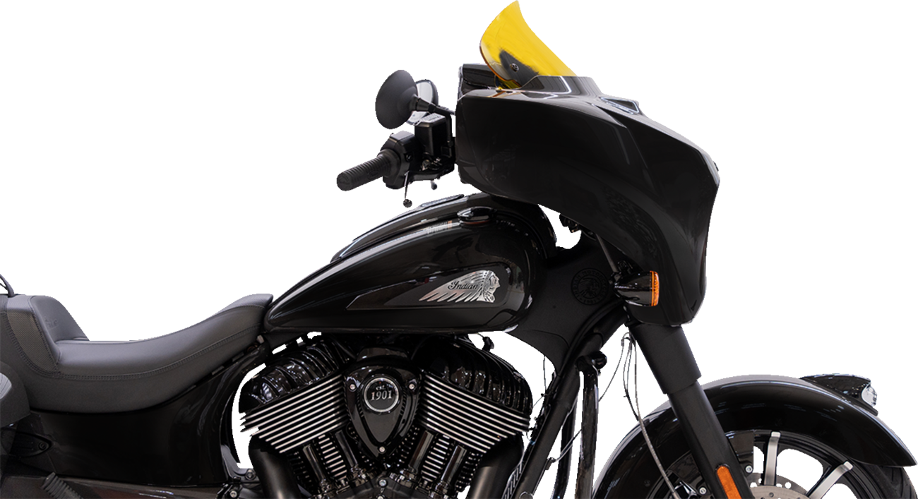 KLOCK WERKS Kolor Flare® Windshield - 10" - Yellow - '14-'26 Indian KWW-04-0638