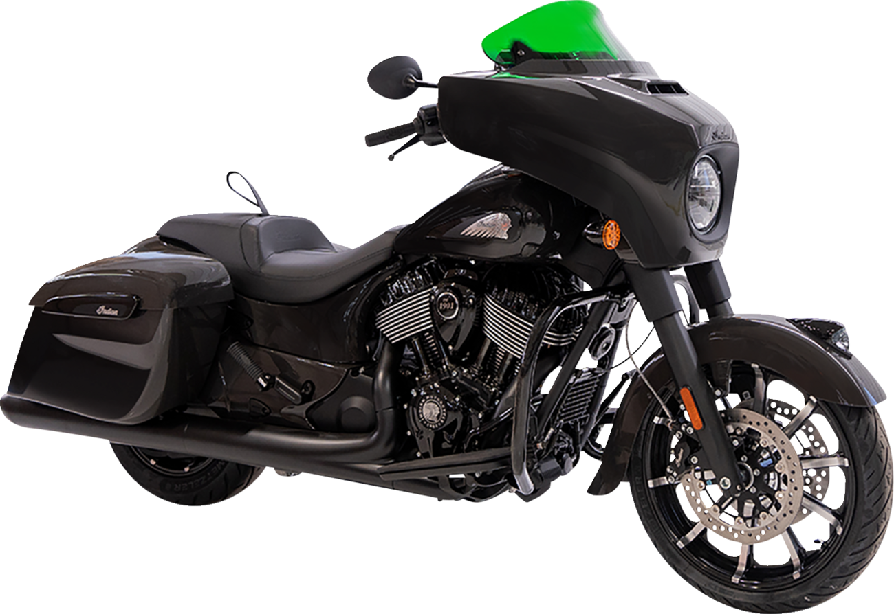 KLOCK WERKS Kolor Flare® Windshield - 10" - Green - '14-'26 Indian KWW-04-0639