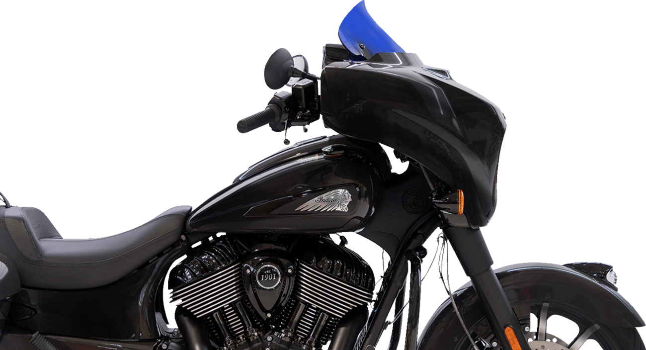 KLOCK WERKS Kolor Flare® Windshield - 10" - Blue - '14-'26 Indian KWW-04-0640