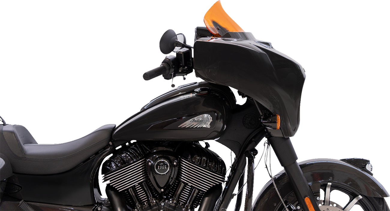 KLOCK WERKS Kolor Flare® Windshield - 10" - Orange - '14-'26 Indian KWW-04-0637