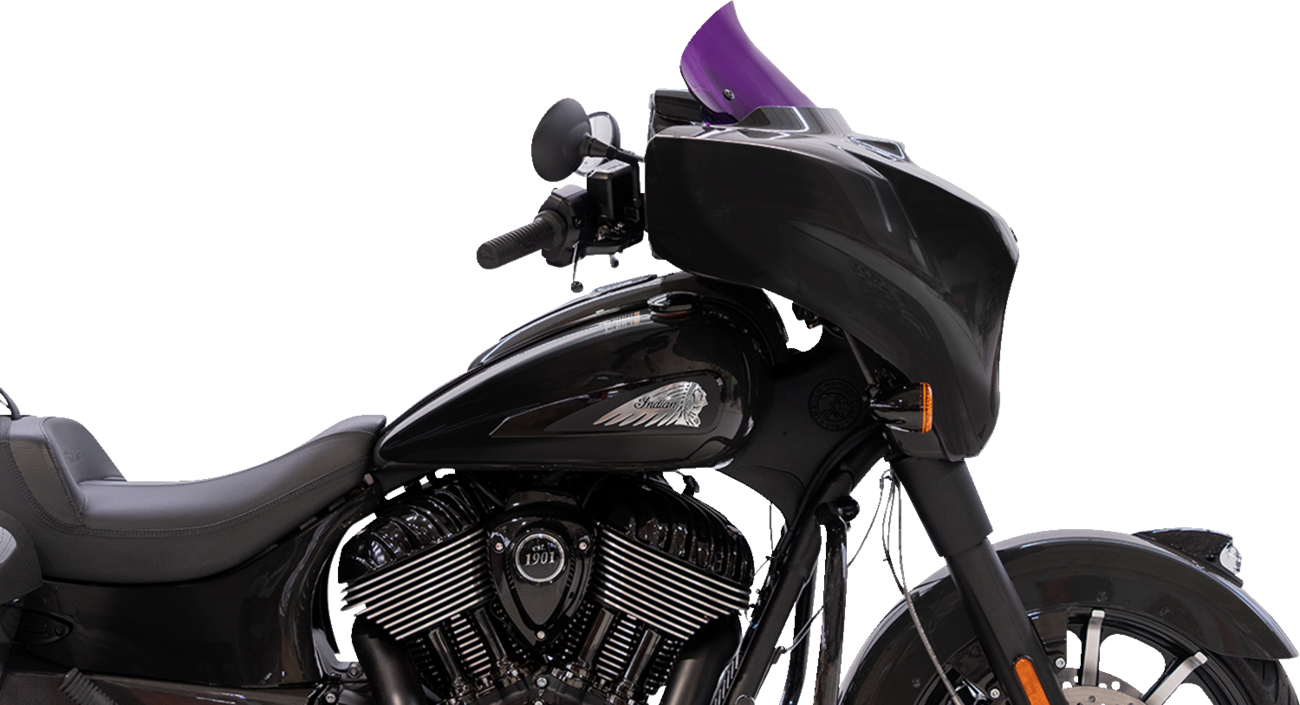 KLOCK WERKS Kolor Flare® Windshield - 10" - Purple - '14-'26 Indian KWW-04-0641