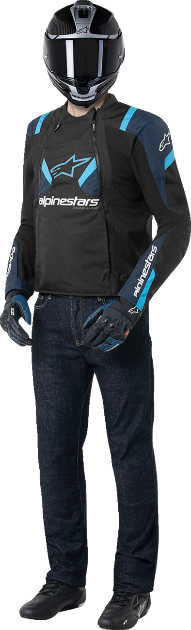ALPINESTARS T-Stunt Air Jacket - Black/Dark Blue/Blithe Blue - Medium 3301825-1386-M