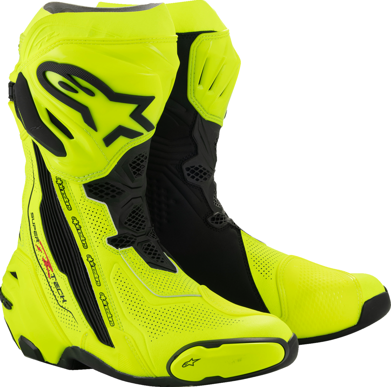 ALPINESTARS Supertech R Vented Boots - Fluorescent Yellow/Black - US 8 / EU 42 2220121-551-42