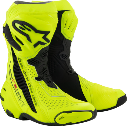 ALPINESTARS Supertech R Vented Boots - Fluorescent Yellow/Black - US 8 / EU 42 2220121-551-42