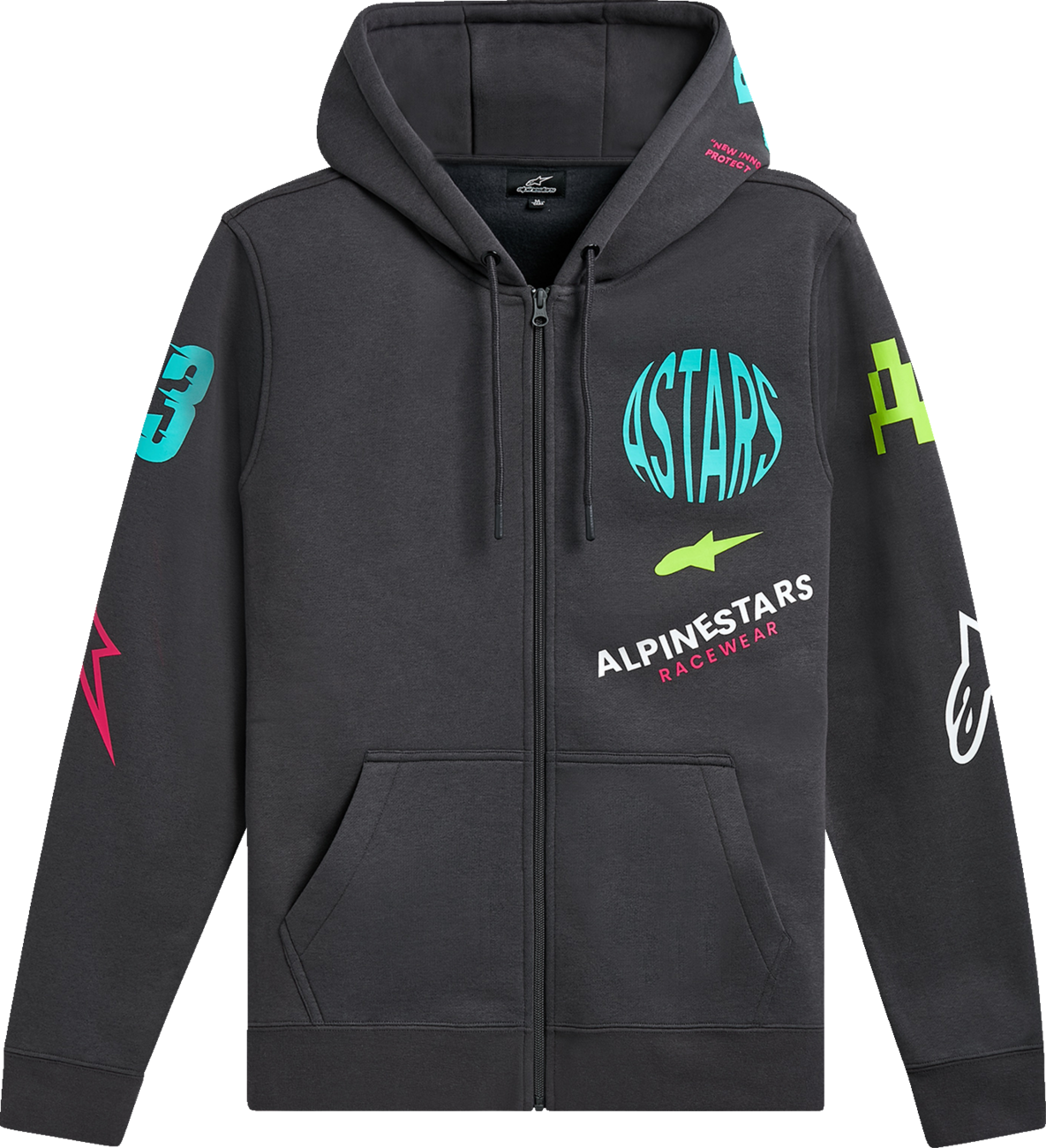 ALPINESTARS Variegate Zip Hoodie - Gunmetal - 2XL 1215-53200-190-2X