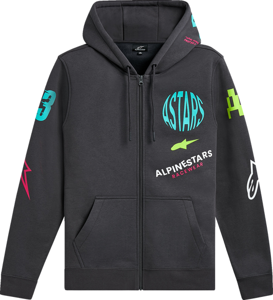 ALPINESTARS Variegate Zip Hoodie - Gunmetal - 2XL 1215-53200-190-2X
