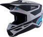 ALPINESTARS SM3 Helmet - Heat - Matte Silver/Blue/Black - XL 8301026-1949-XL