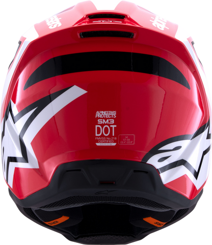 ALPINESTARS SM3 Helmet - Heat - Gloss Red/White/Black - Small 8301026-3126-S