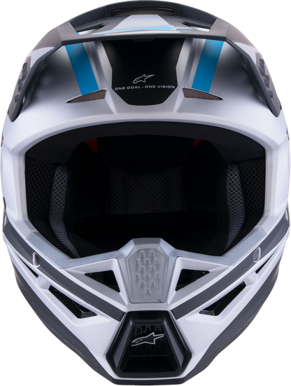 ALPINESTARS SM3 Helmet - Heat - Matte Silver/Blue/Black - XL 8301026-1949-XL
