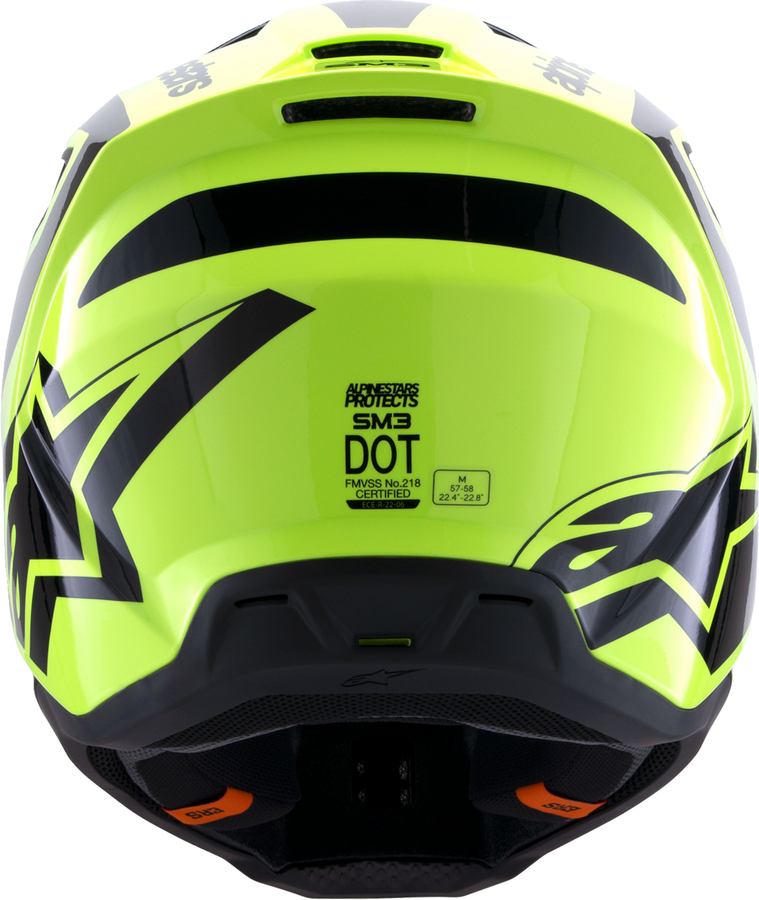 ALPINESTARS SM3 Helmet - Heat - Gloss Yellow Fluo/Black - Small 8301026-5011-S