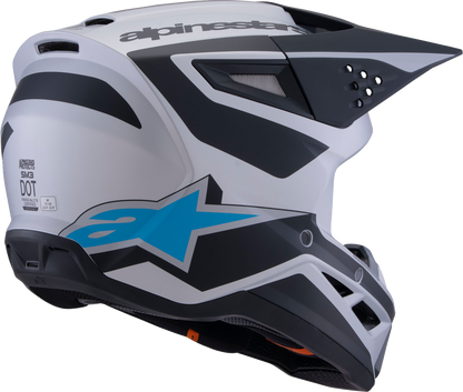 ALPINESTARS SM3 Helmet - Heat - Matte Silver/Blue/Black - Medium 8301026-1949-M