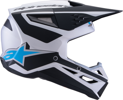 ALPINESTARS SM3 Helmet - Heat - Matte Silver/Blue/Black - Medium 8301026-1949-M