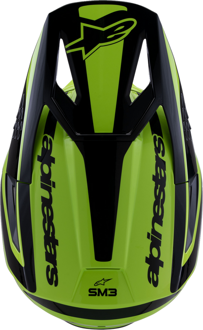 ALPINESTARS SM3 Helmet - Heat - Gloss Yellow Fluo/Black - Small 8301026-5011-S