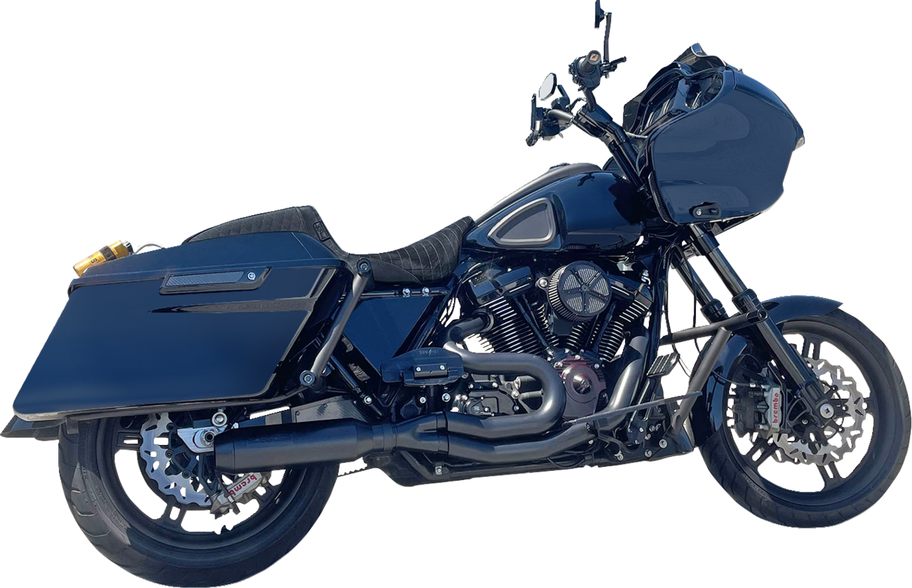 BASSANI XHAUST 2-into-1 Mid-Length Super Bike Exhaust System - 4" Muffler - M8 Touring 1F98B