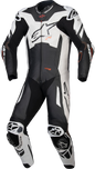 ALPINESTARS GP Plus v4 Sprint 1-Piece Leather Suit - Black/Red Fluo/White - US 38 / EU 48 3150225-1231-48