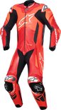 ALPINESTARS GP Plus v4 Sprint 1-Piece Leather Suit - Red Fluo/Mid Red/White - US 50 / EU 60 3150225-3087-60