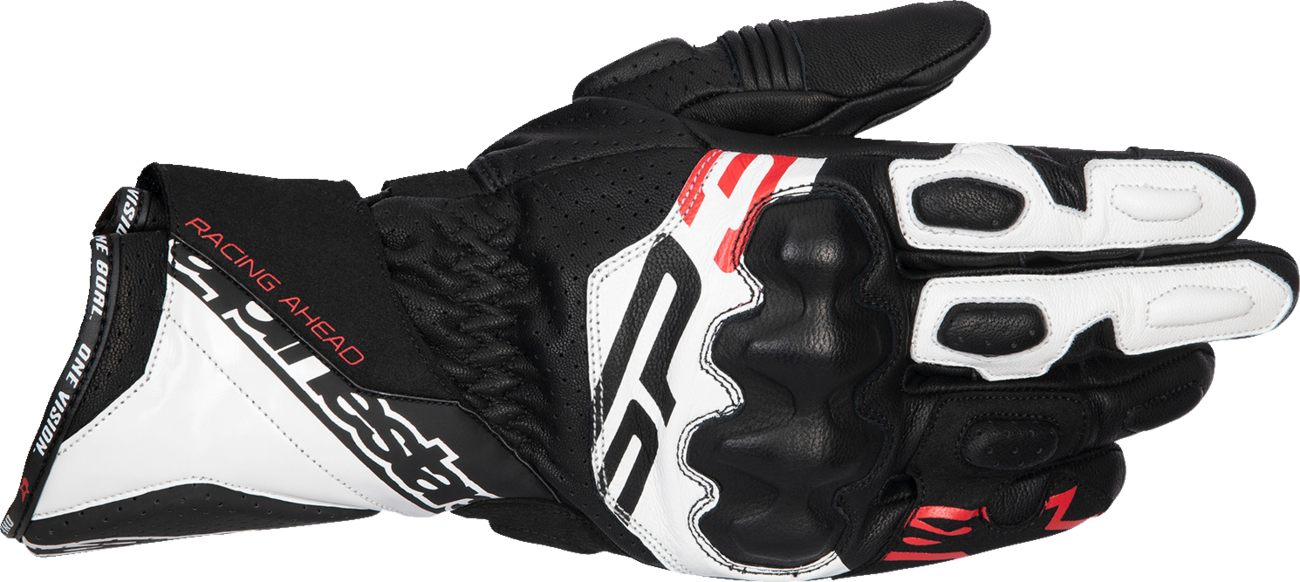 ALPINESTARS SP-3 Gloves - Black/White/Fluo Red - 2XL 3550925-1231-2X