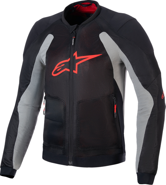 ALPINESTARS Troop-Air Jacket - Black/Ash Gray/Bright Red - XL 3301225-1087-XL