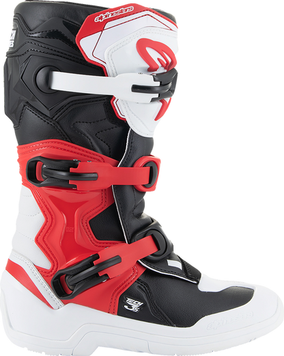 ALPINESTARS Youth Tech3S Boots - White/Black/Red - US 4 / EU 37 2014024-2030-4