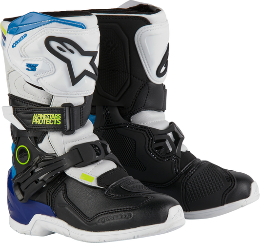 ALPINESTARS Kids Tech 3S Boots - White/Black/Blue - US 11 / EU 29 2014524-2179-11