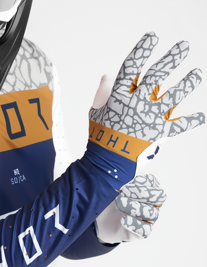 THOR Sportmode Bravo Gloves - Navy/Copper - Medium 3330-8238